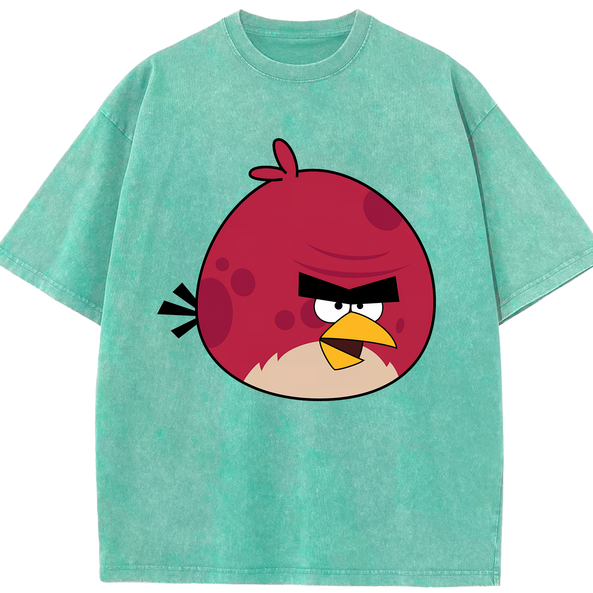 （画像用） Angry Birds アングリーバード 綿100% ヴィンテージ風 半袖Tシャツ（フロントプリント）